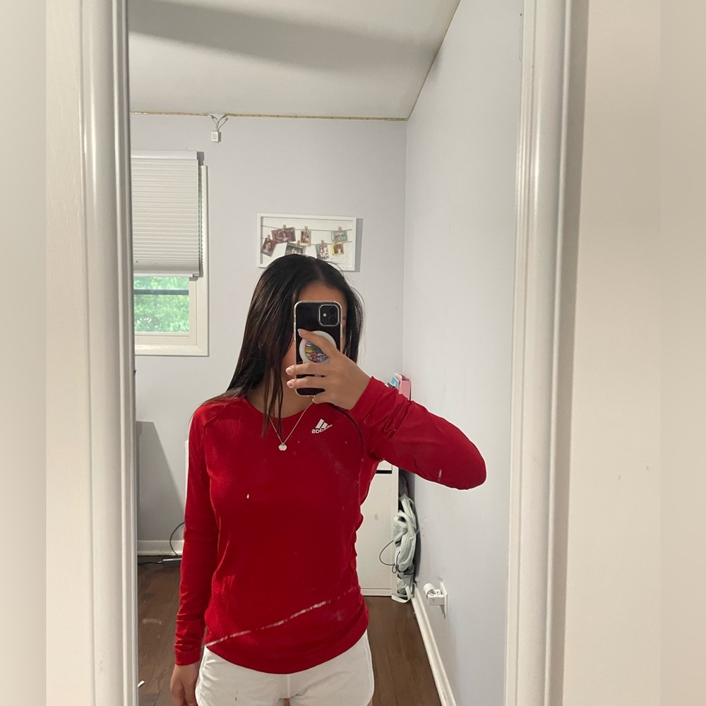 Red XS Adidas long sleeve shirt